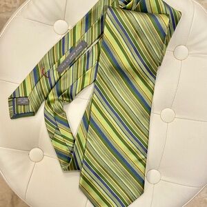 Green and Blue Striped Tie